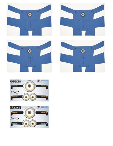 Printable Minion Overalls Template