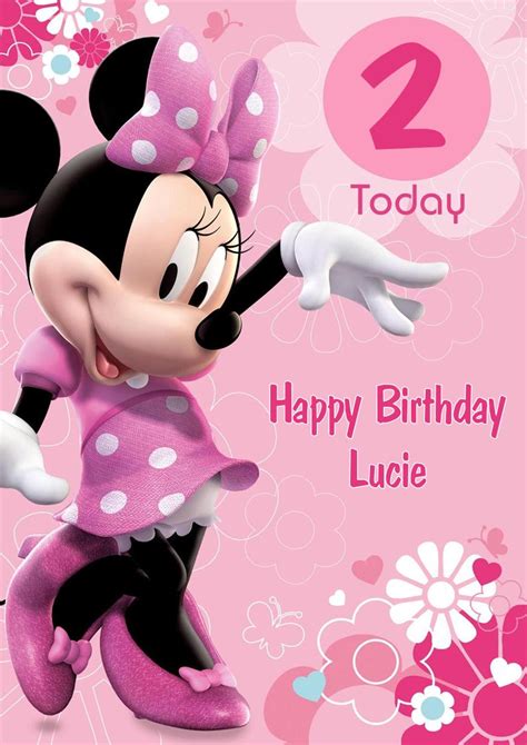 Printable Minnie Mouse Birthday Card