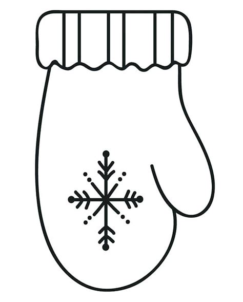 Printable Mitten Coloring Page