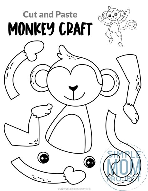 Printable Monkey Craft Template