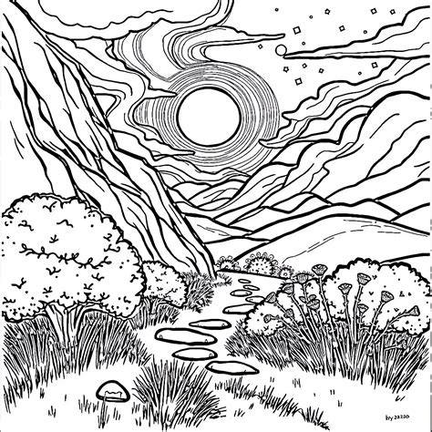 Printable Monochrome Coloring Pages