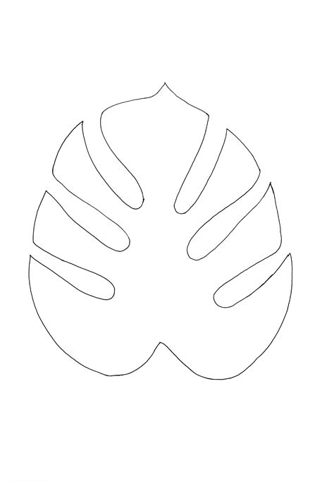 Printable Monstera Leaf Outline