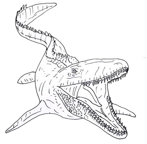 Printable Mosasaurus Coloring Page