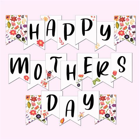 Printable Mothers Day Banner