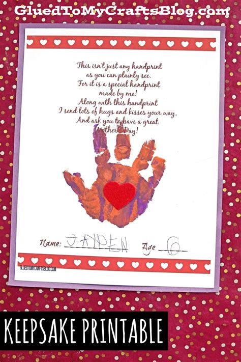 Printable Mothers Day Handprint Poem