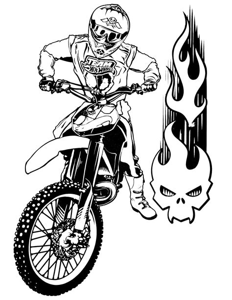 Printable Motorbike Colouring Pages