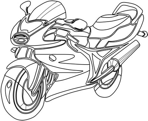 Printable Motorcycle Coloring Pages