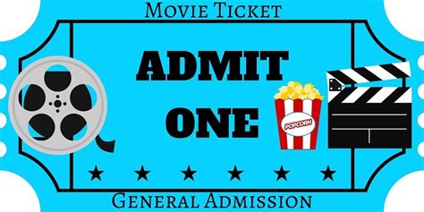 Printable Movie Tickets Clipart