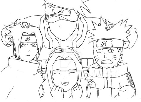 Printable Naruto Team 7 Coloring Pages