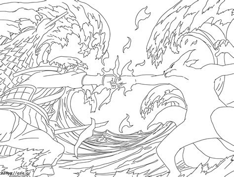 Printable Naruto Vs Sasuke Coloring Pages