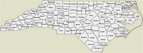 Printable Nc County Map