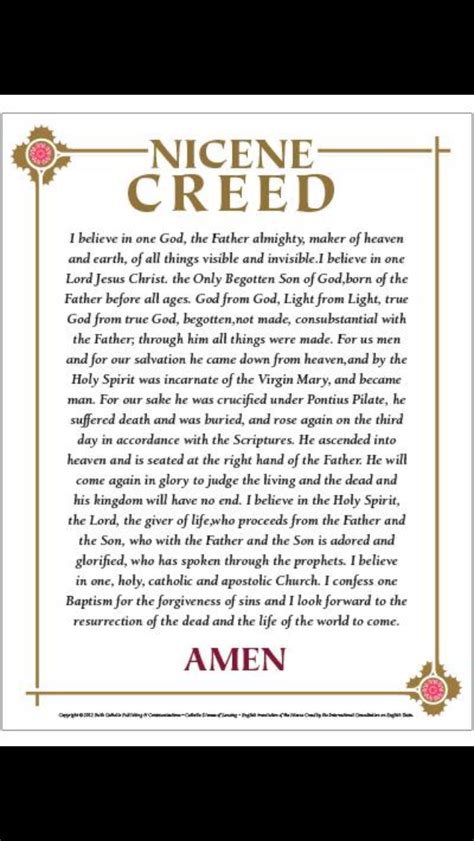 Printable Nicene Creed