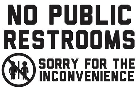 Printable No Public Restroom Sign