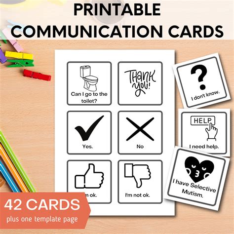Printable Non Verbal Communication Cards