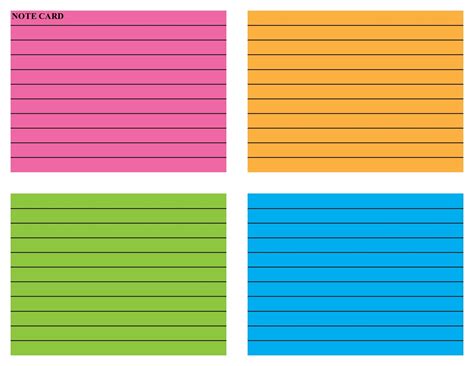 Printable Note Card Templates