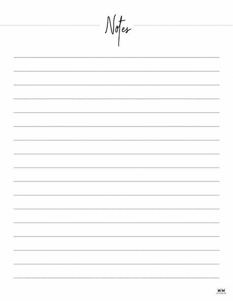 Printable Note Paper