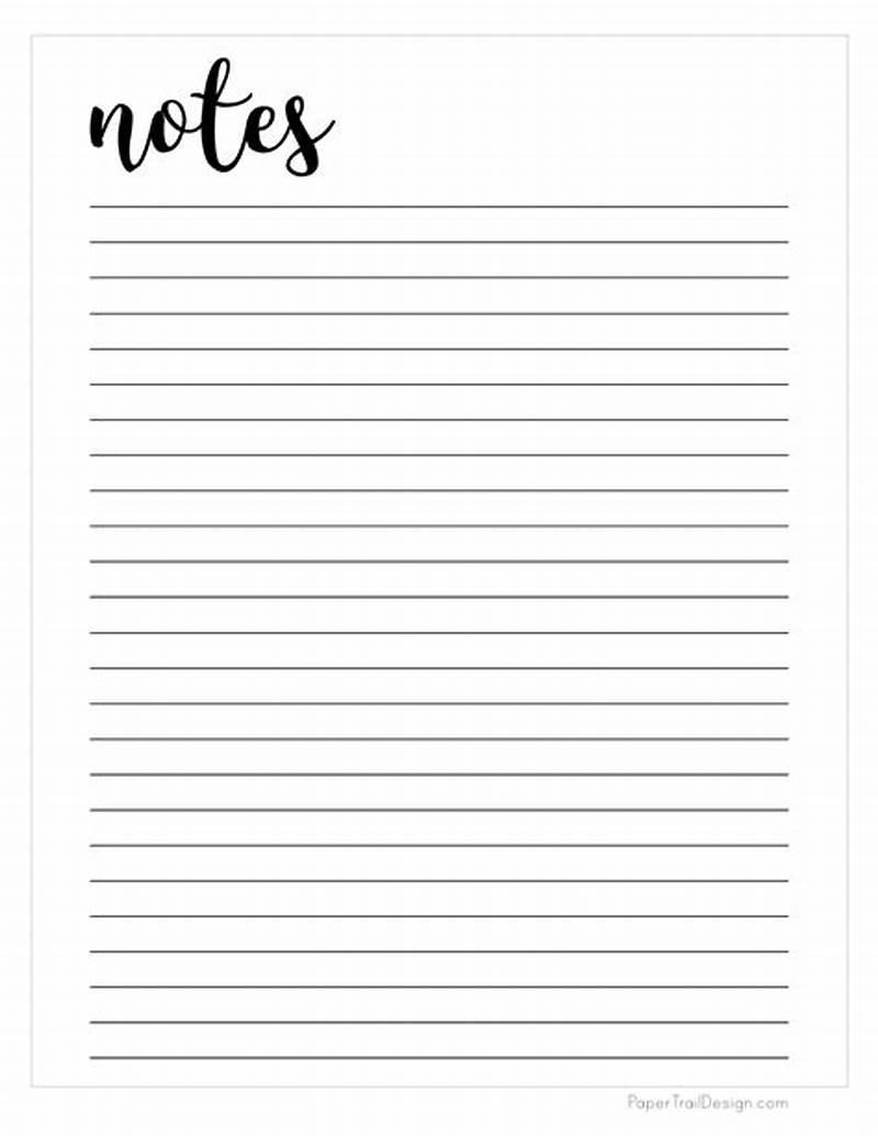 Printable Note Sheets