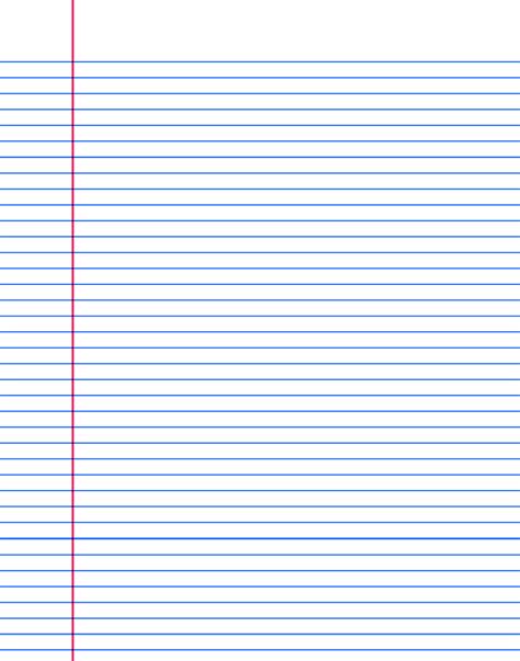 Printable Notebook Paper Wide Ruled