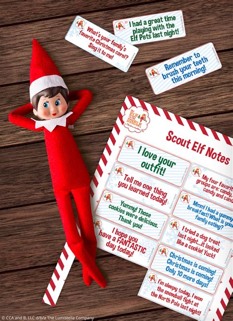 Printable Notes From Elf On The Shelf