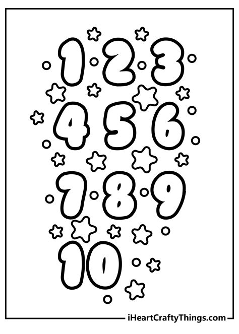 Printable Number Coloring Pages