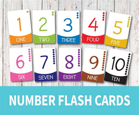 Printable Number Flash Cards