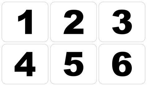 Printable Numbers 1 5