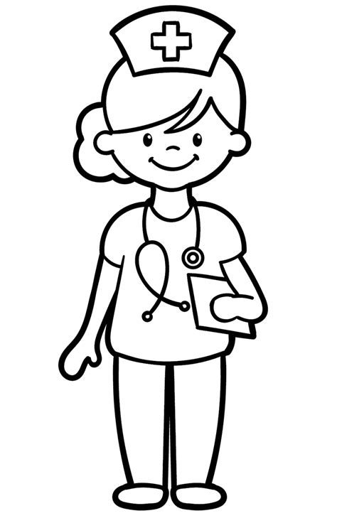 Printable Nurse Coloring Pages