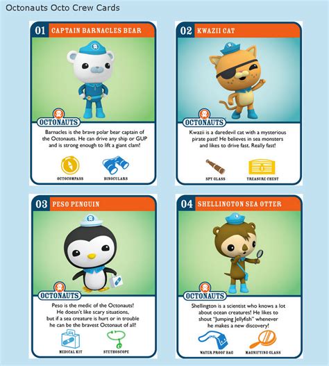 Printable Octonauts Creature Cards