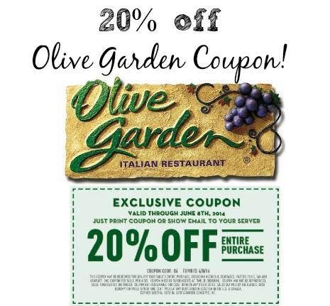 Printable Olive Garden Coupons