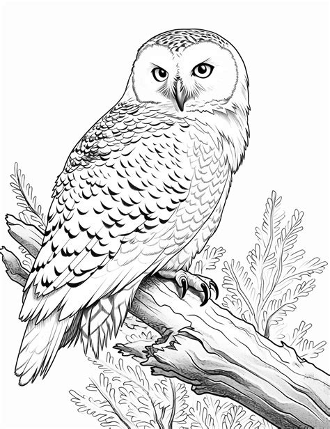 Printable Owl Coloring Page For Adults