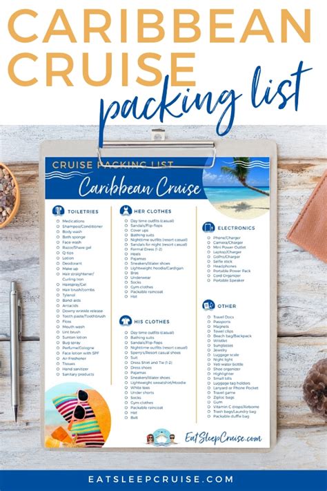 Printable Packing List For 7 Day Cruise Caribbean