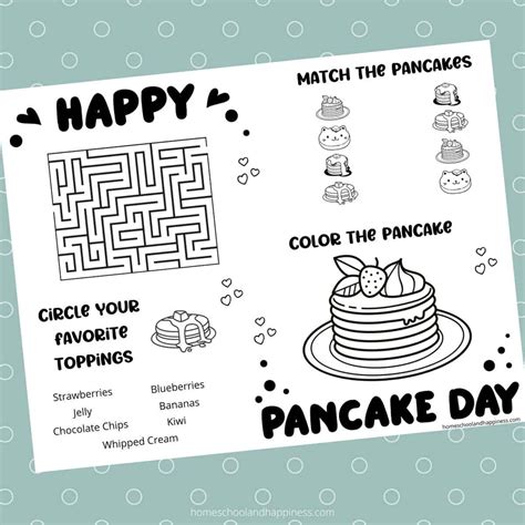 Printable Pancake Activity Sheets