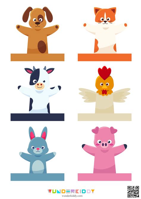Printable Paper Finger Puppet Templates