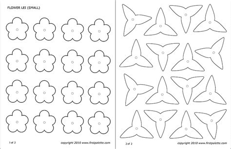 Printable Paper Lei Template