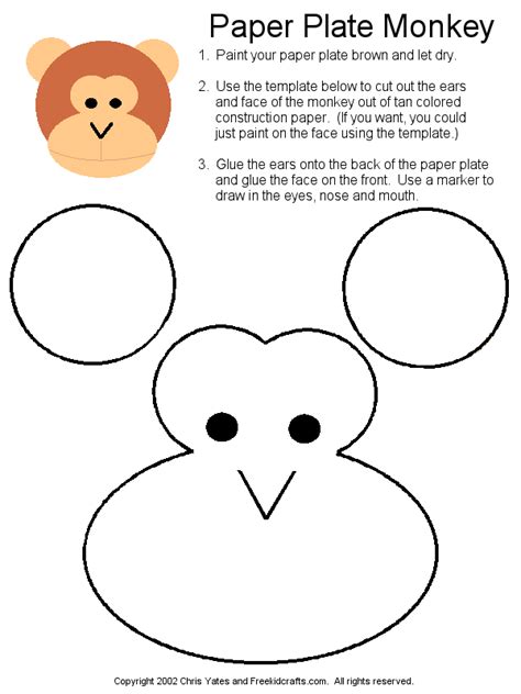 Printable Paper Plate Animal Templates