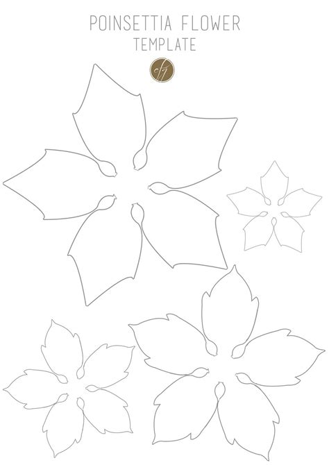 Printable Paper Plate Poinsettia Template