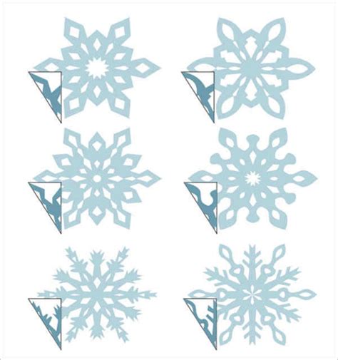 Printable Paper Snowflake Pattern 3D Snowflake Template Pdf