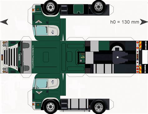 Printable Paper Truck Template
