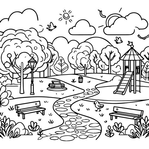 Printable Park Coloring Pages