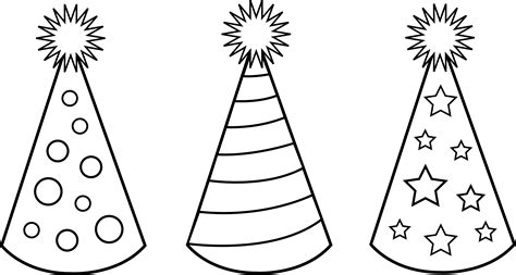Printable Party Hat Coloring Page
