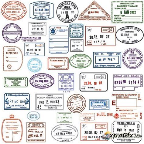 Printable Passport Stamps