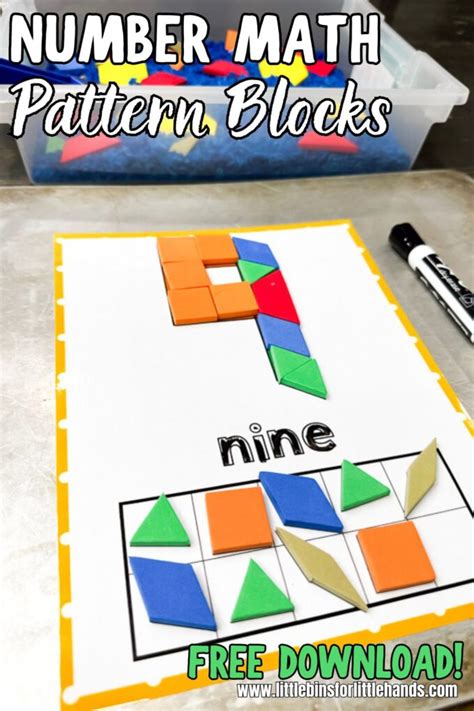 Printable Pattern Block Number Templates