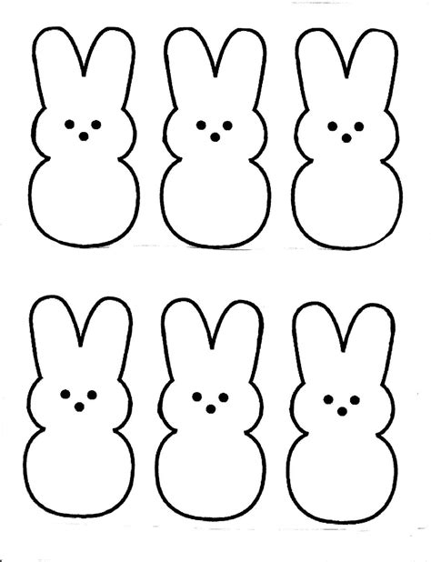 Printable Peep Bunny Template