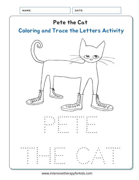 Printable Pete The Cat Worksheets