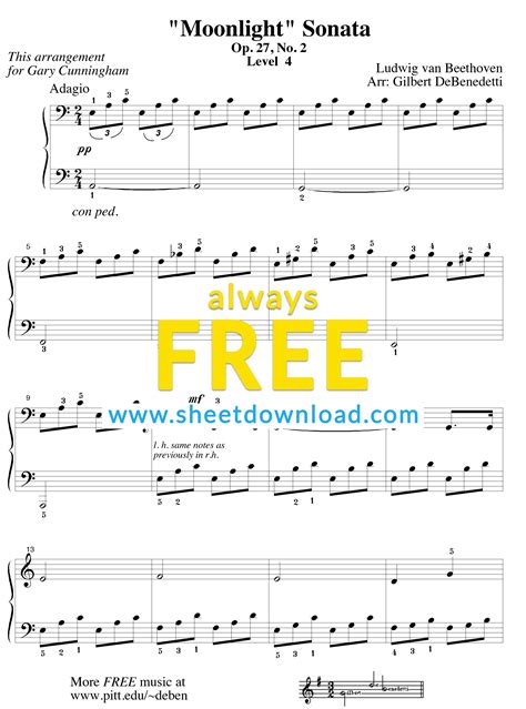 Printable Piano Sheet Music