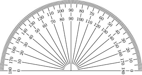 Printable Picture Of Protractor