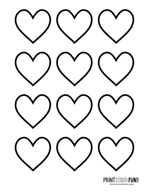 Printable Pictures Of Hearts To Color
