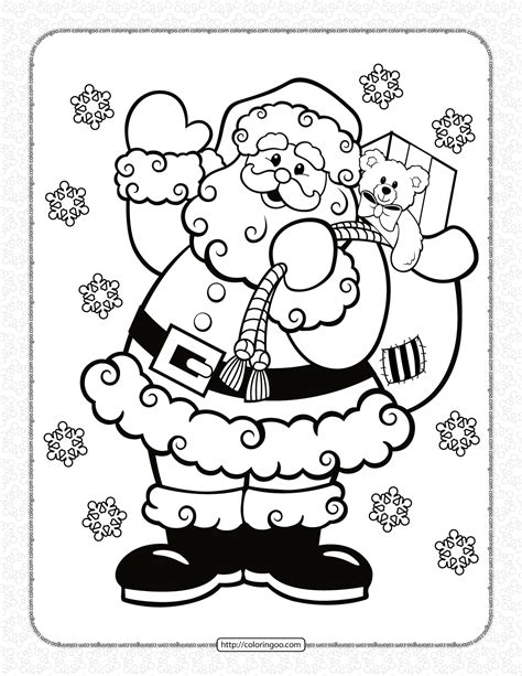 Printable Pictures Of Santa Claus To Color