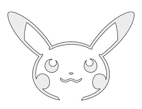 Printable Pikachu Stencil
