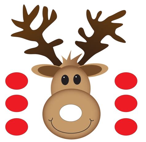 Printable Pin The Nose On The Reindeer